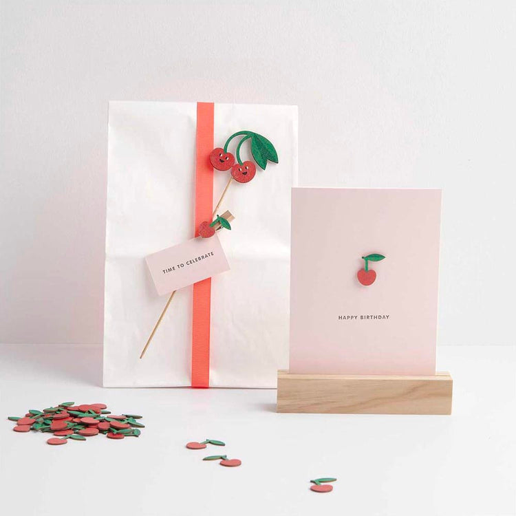 Autocollants en bois cerise - accessoire activité manuelle