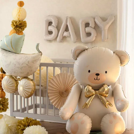 Déco ballon Baby neutre pour fête douce et élégante