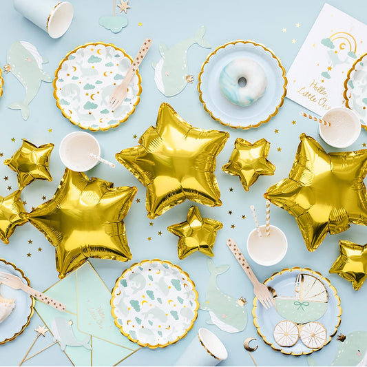 Petites assiettes en papier baleine : deco table animaux marins