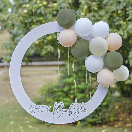Cadre photobooth avec ballons pour animation baby shower