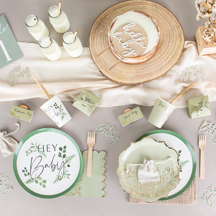 Chemin de table de 3m mousseline beige thème bohème chic