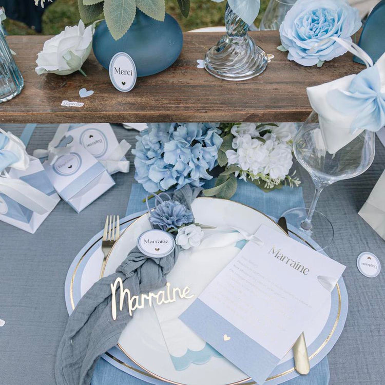 2 badges élégants pour honorer le Parrain et la Marraine