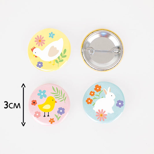 Badge lapin, poule et poussin pour Pâques My Little Day