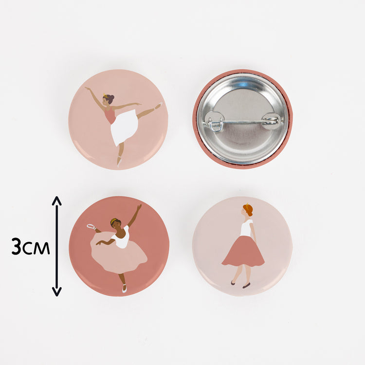 Badge ballerine, petit cadeau souvenir pour fête princesse