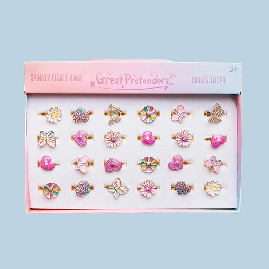 1 bague spinner printemps - petit cadeau invité paques