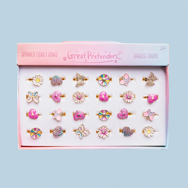 1 bague spinner printemps - petit cadeau invité paques