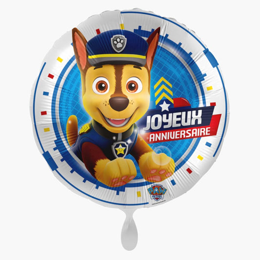 Ballon d'anniversaire Chase pour anniversaire Pat'Patrouille