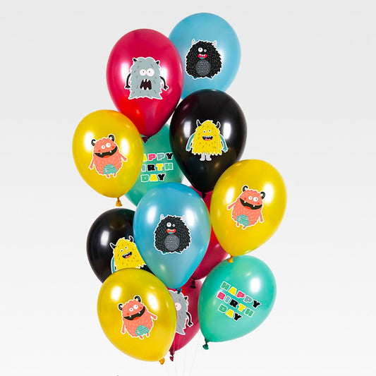 12 ballons de baudruched monstres : decoration anniversaire garcon
