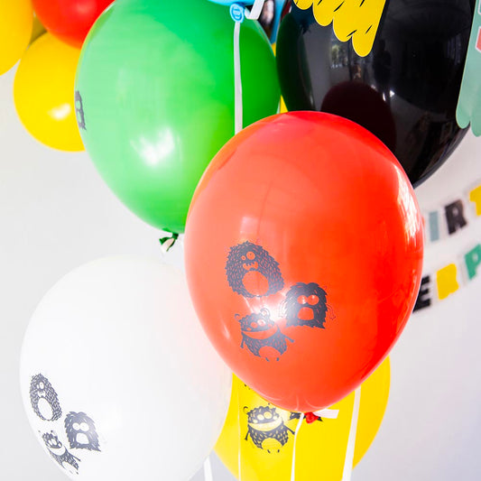 6 ballons de baudruche monstres : deco anniversaire garcon