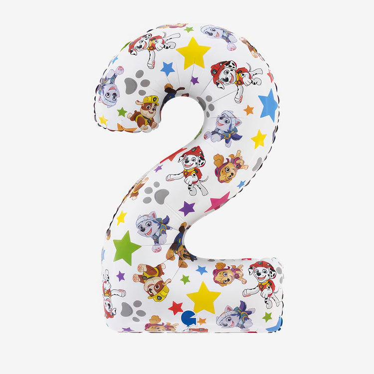Ballon chiffre Pat'Patrouille : decoration anniversaire garcon