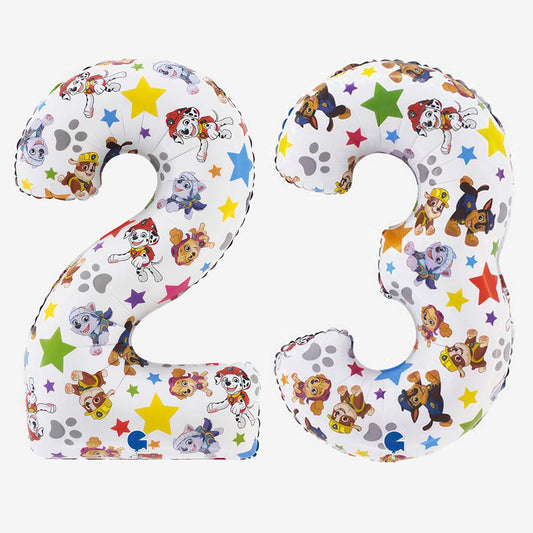 Ballon chiffre Pat'Patrouille : deco anniversaire garcon
