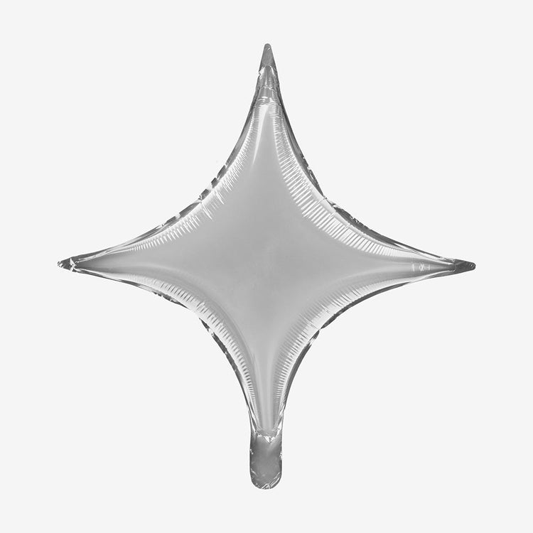 Ballon étoile aregnté à 4 branches pour décoration de fête