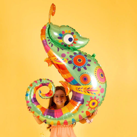 Ballon caméléon pour une déco d'anniversaire thème animaux