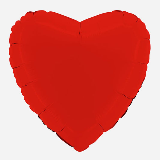 Ballon mylar coeur rouge mat pour decoration mariage chic