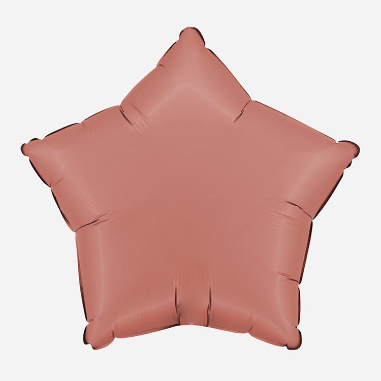 Ballon helium étoile rose gold satin : deco EVJF élégante