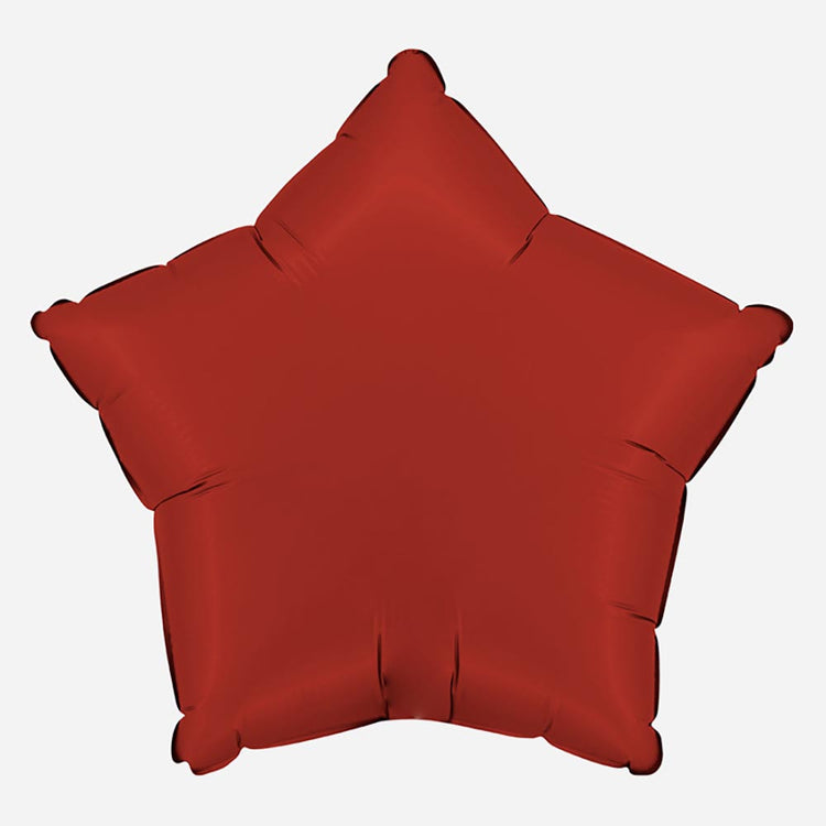 Ballon helium étoile rubis satin : deco anniversaire adulte