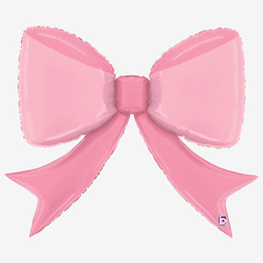 Ballon long nĆud rose, dĂ©co originale pour anniversaire