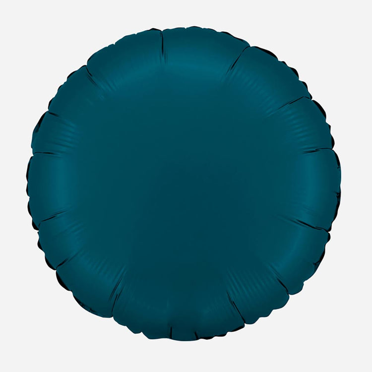 Ballon helium pastille bleu nuit satin : deco anniversaire adulte