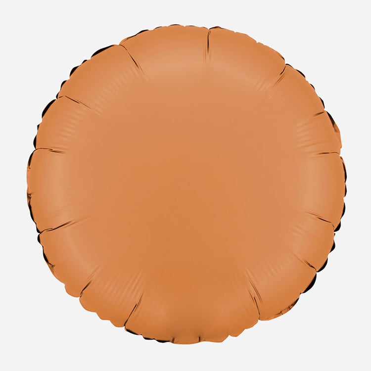 Ballon pastille caramel satin : deco baby shower mixte