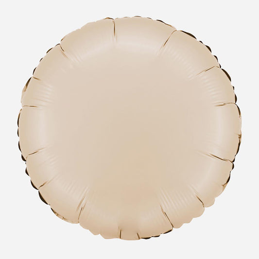 Ballon helium pastille crème satin : decoration mariage chic