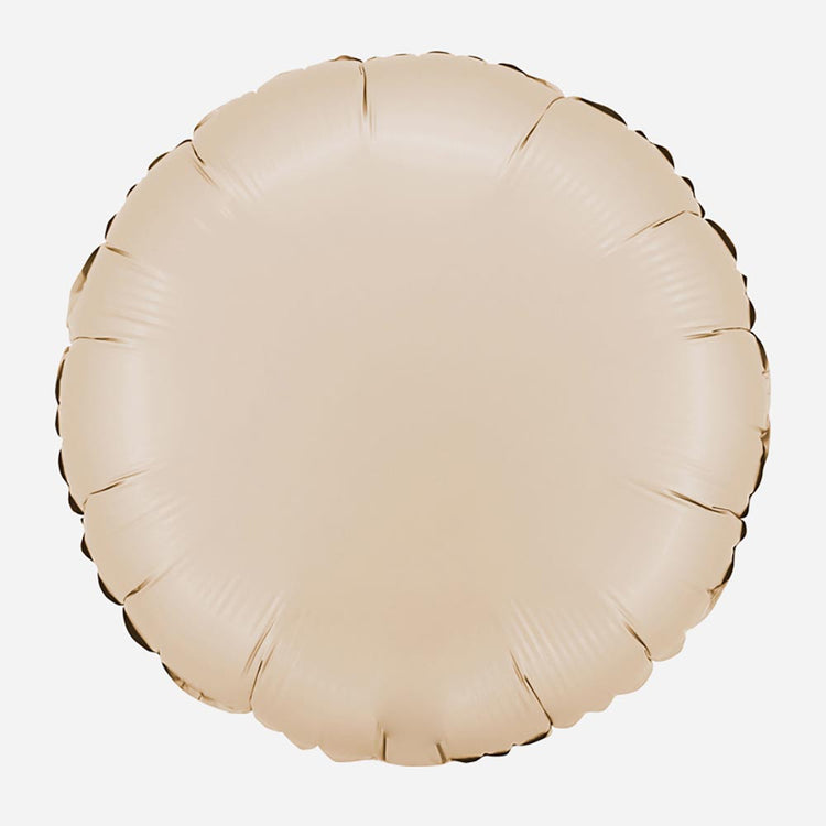 Ballon helium pastille crème satin : decoration mariage chic