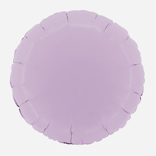 Ballon mylar pastille lilas mat : deco anniversaire Bridgerton