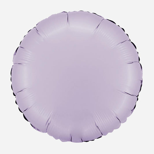 Ballon helium pastille lilas satin : deco anniversaire sirène