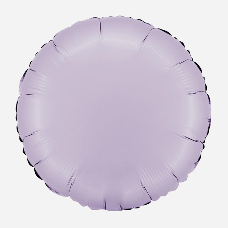 Ballon helium pastille lilas satin : deco anniversaire sirĂšne
