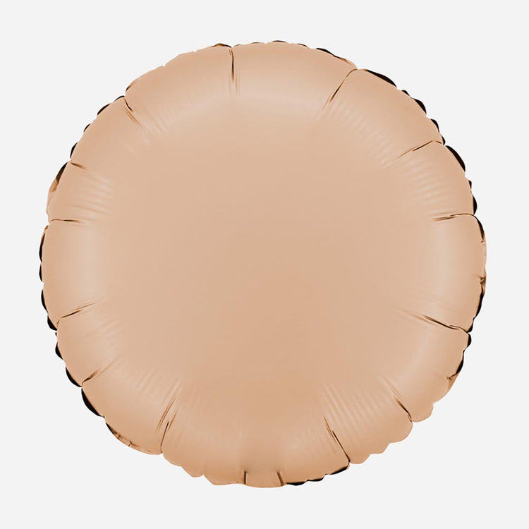 Ballon helium pastille nude satin : decoration mariage boheme