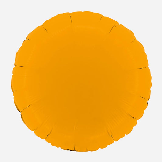 Ballon helium pastille ocre mat pour decoration Halloween