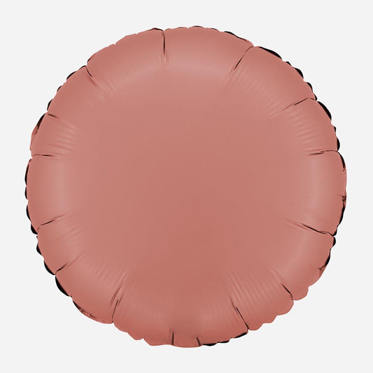Ballon mylar pastille rose gold satin : decoration EVJF chic