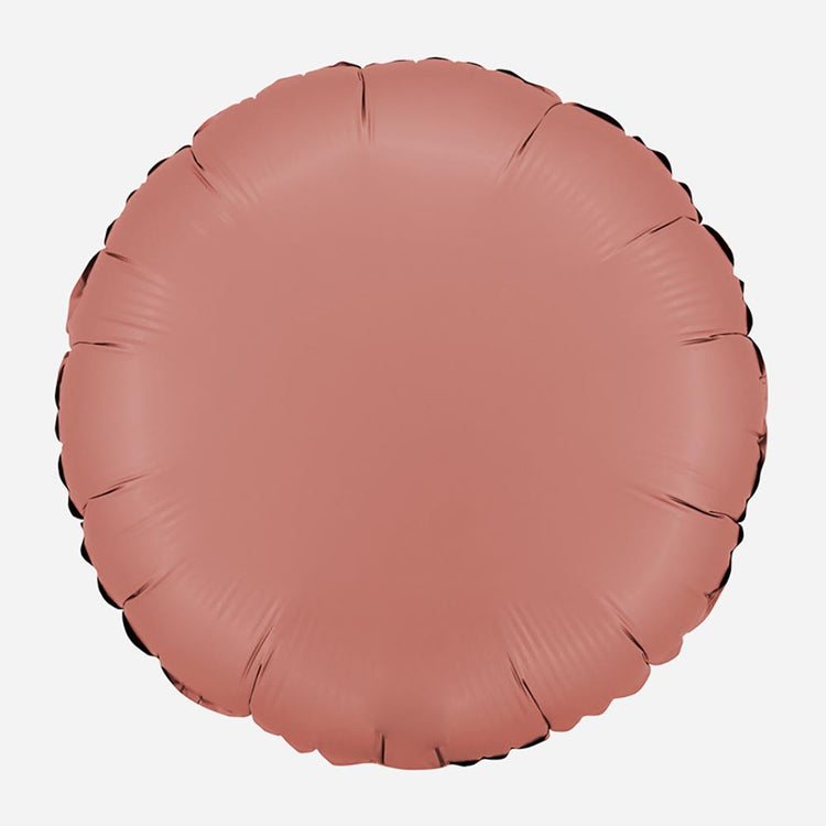 Ballon mylar pastille rose gold satin : decoration EVJF chic