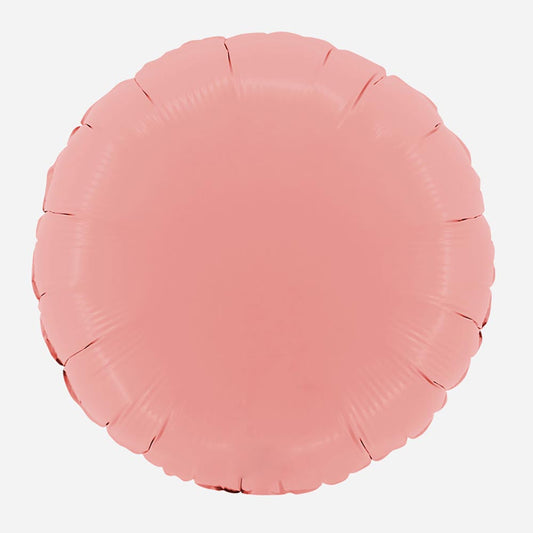 Ballon mylar pastille rose mat : deco baby shower fille