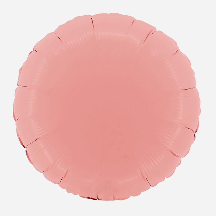 Ballon mylar pastille rose mat : deco baby shower fille