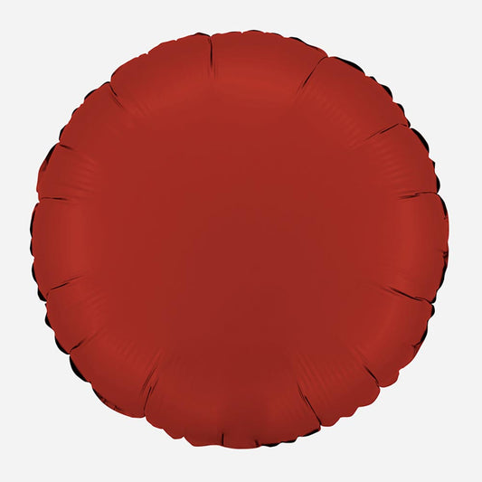 Ballon mylar pastille rubis satin : decoration mariage chic