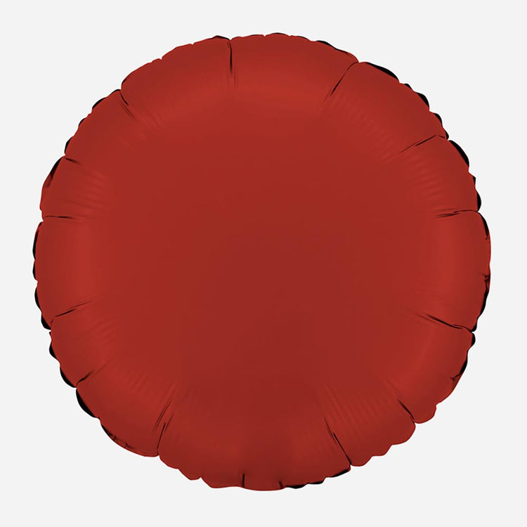 Ballon mylar pastille rubis satin : decoration mariage chic