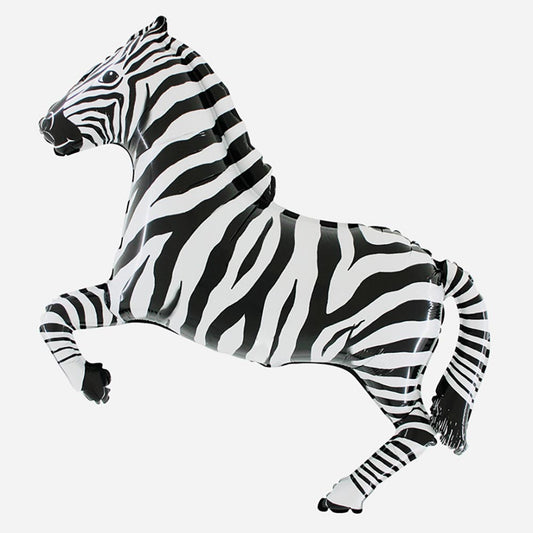 Anniversaire safari : ballon zĂšbre Ă gonfler Ă l'helium made in Italy