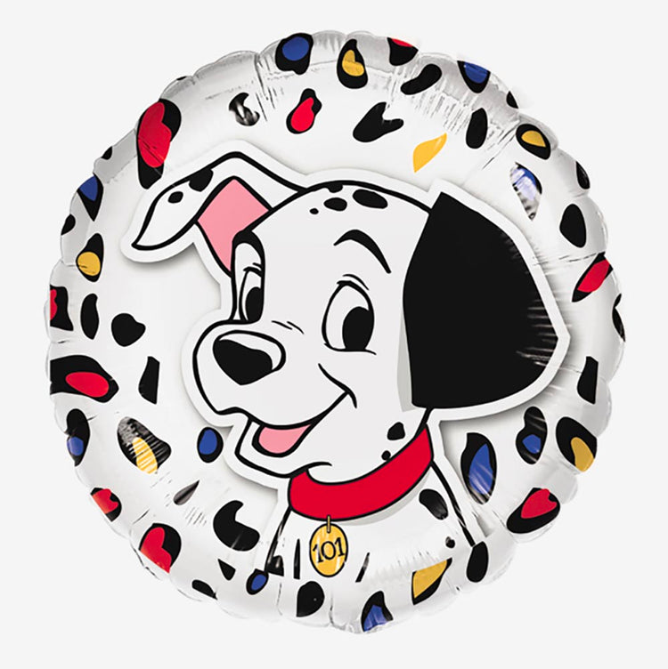 Ballon helium rond Les 101 dalmatiens : deco anniversaire disney