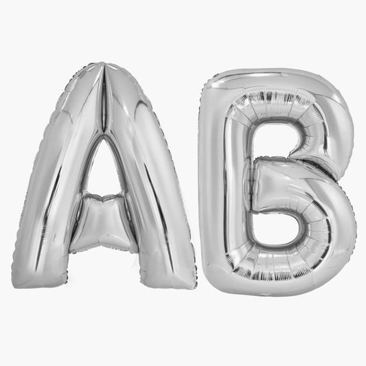 Ballon lettre géant couleur argent pour anniversaire et fête