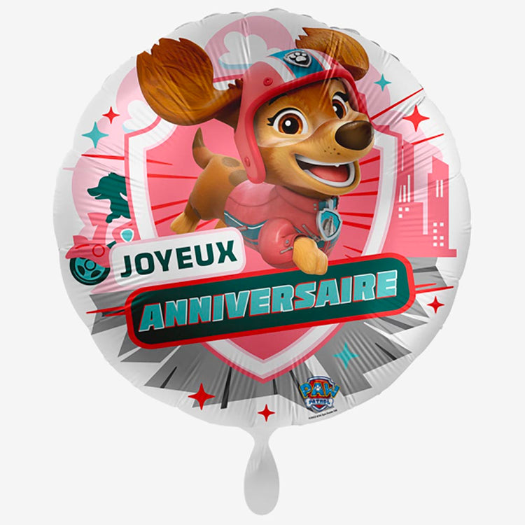 Ballon helium anniversaire Liberty : deco anniversaire Pat Patrouille