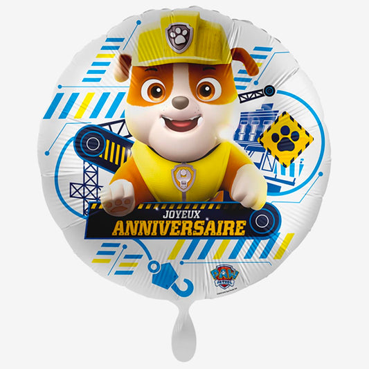 Ballon helium anniversaire Ruben : deco anniversaire Pat Patrouille