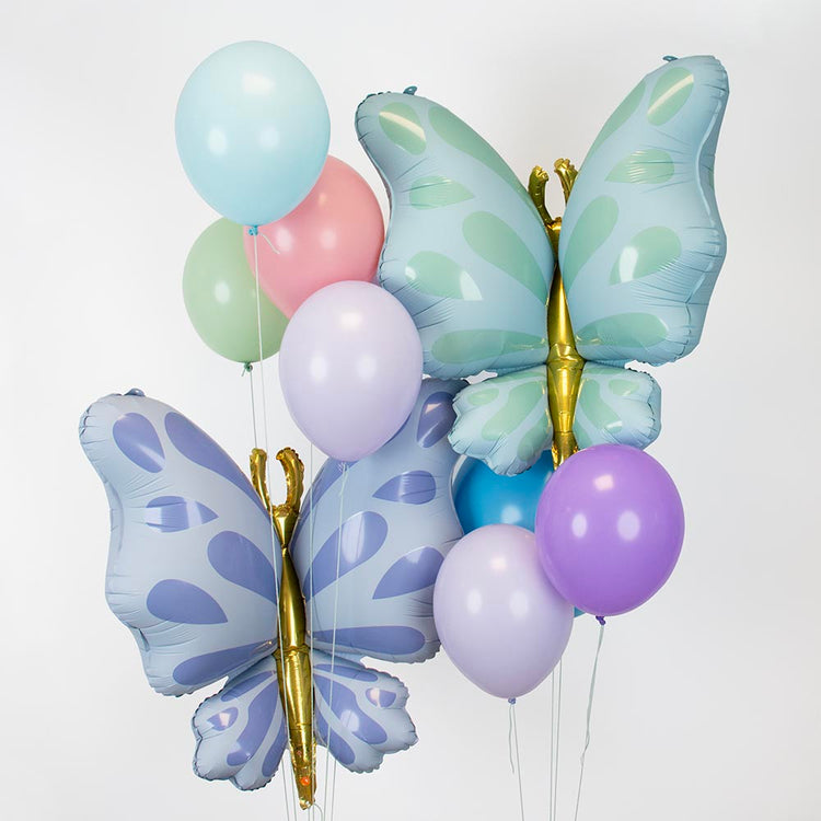 Ballon papillon mauve pour déco florale ou anniversaire fille