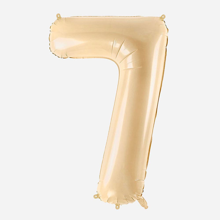 Ballon helium géant - ballon chiffre rbeige pour decoration fete
