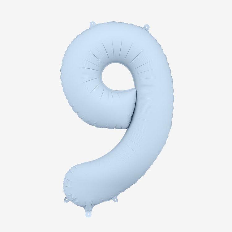 Ballon hĂ©lium chiffre pastel pour fĂȘte mixte