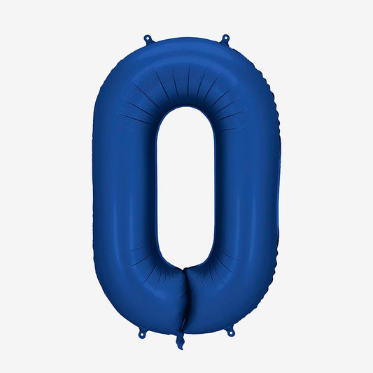 Ballon chiffre bleu marine, parfait pour anniversaire marin ou espace