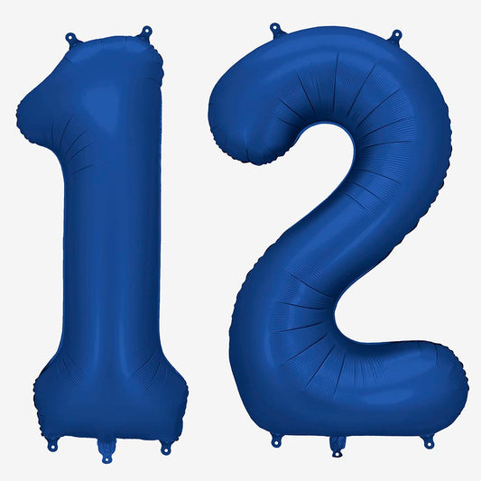 Ballon gĂ©ant bleu marine, chiffre hĂ©lium pour fĂȘte Ă©lĂ©gante