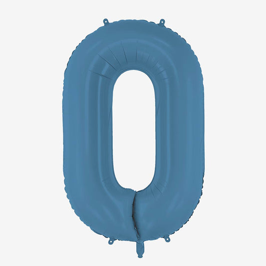Ballon hélium chiffre bleu pour fête tendance et joyeuse