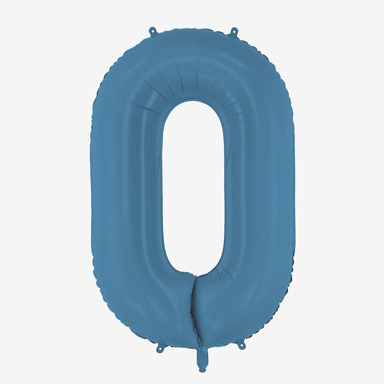 Ballon hélium chiffre bleu pour fête tendance et joyeuse
