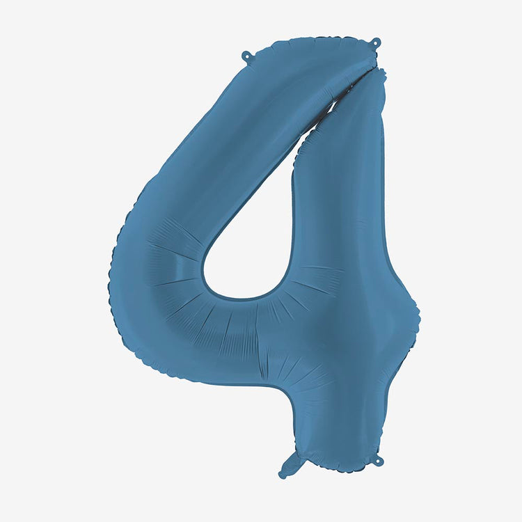 Ballon chiffre XL bleu pour une décoration moderne
