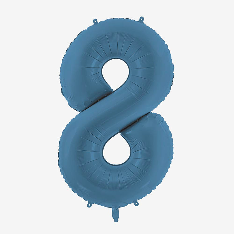 Déco chiffre helium bleu pour fête enfant ou adulte
